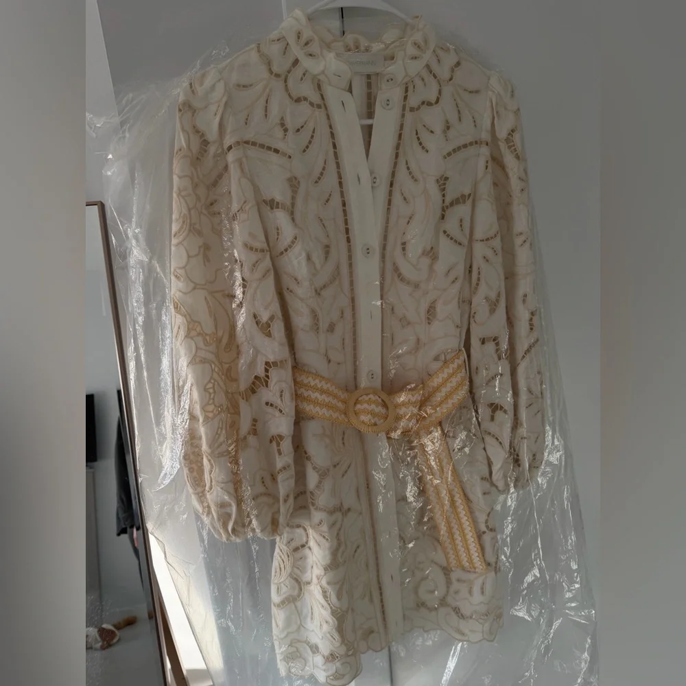 Zimmermann Lace Belted Mini Dress – Size 0 - Picture 3 of 8